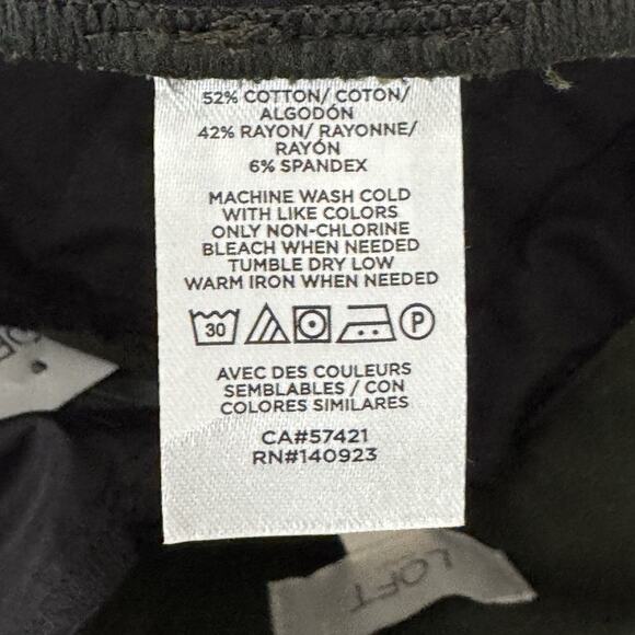 NWT LOFT Curvy Skinny Ankle Trousers Size 8 Forest Green Mid Rise - Picture 14 of 14